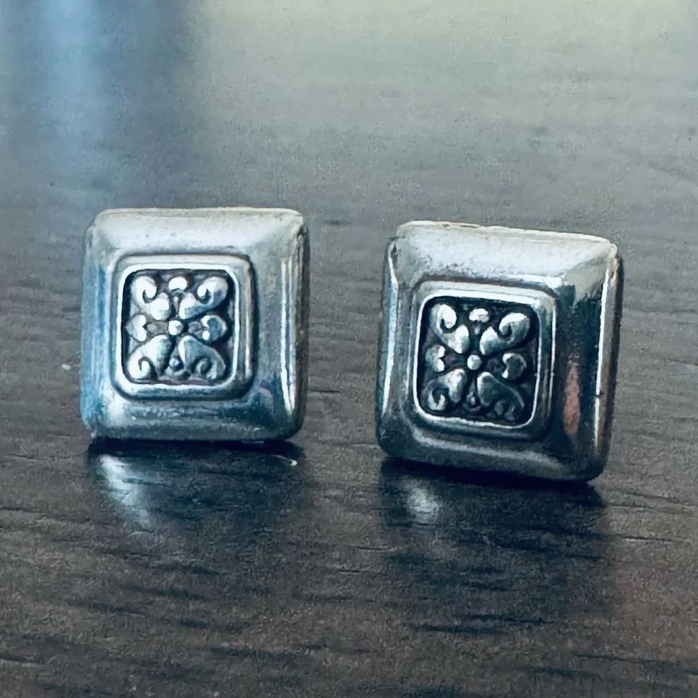 Brighton Silver Square Stud Earrings